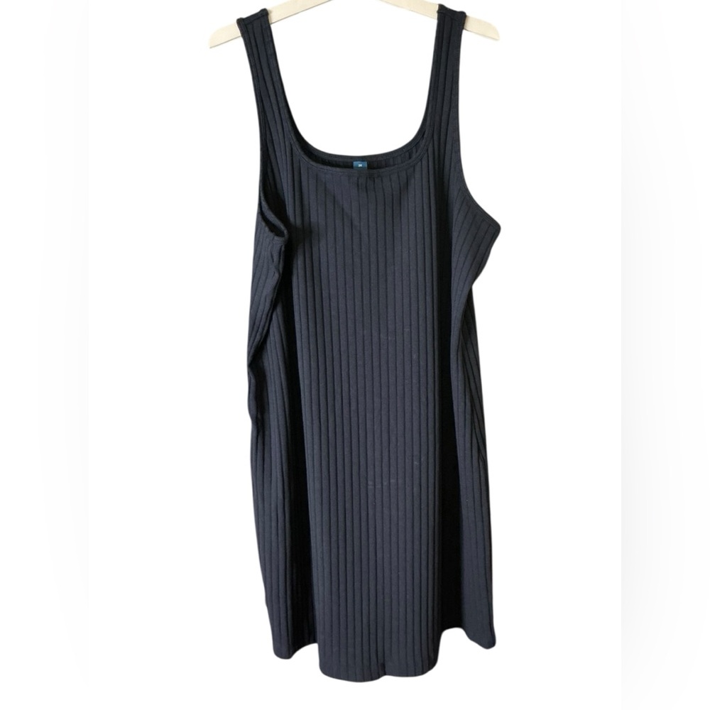 Old Navy Black Ribbed Sleeveless Mini Dress